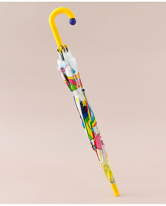 Babyhug  Free Size Umbrella with Unicorn Print- Yellow