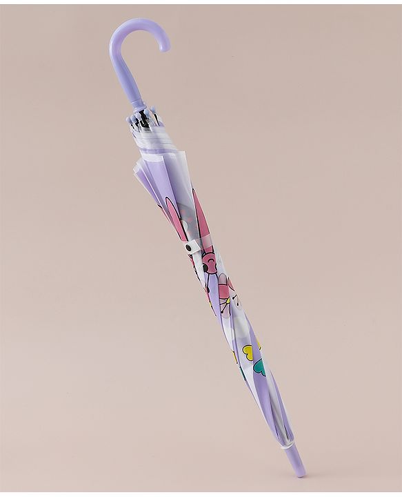 Babyhug Free Size Umbrella with Butterfly Print - Purple