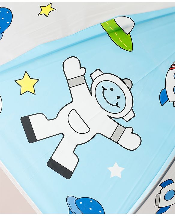 Babyhug Free Size Umbrella with Space Theme Print - Blue