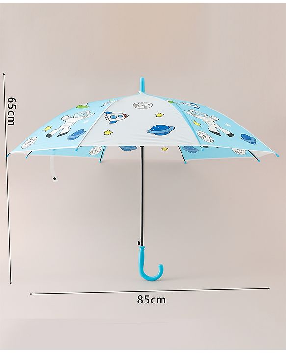 Babyhug Free Size Umbrella with Space Theme Print - Blue