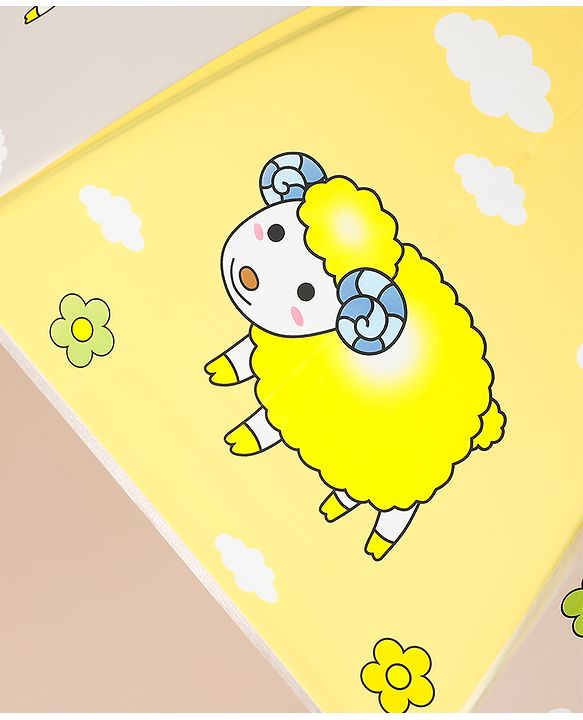 Babyhug Free Size Umbrella with Sheep Print - Yellow
