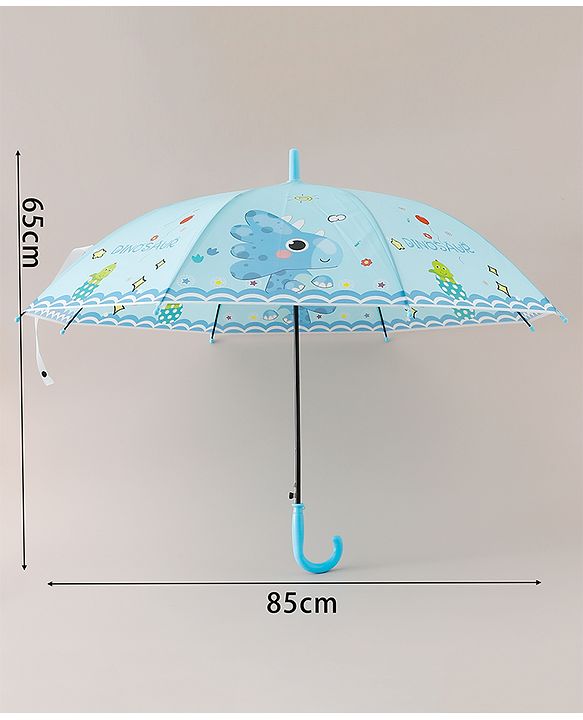 Babyhug Free Size Umbrella with Dino Print - Blue