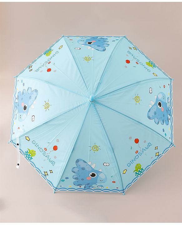 Babyhug Free Size Umbrella with Dino Print - Blue