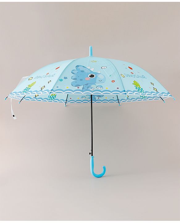 Babyhug Free Size Umbrella with Dino Print - Blue