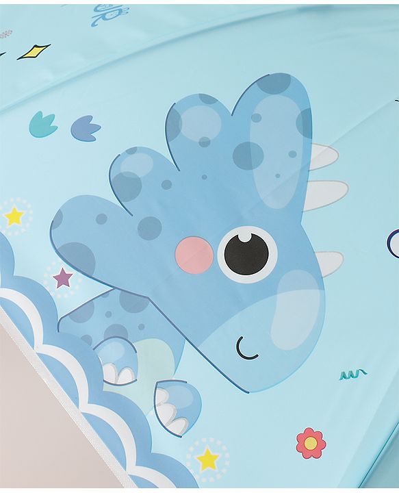 Babyhug Free Size Umbrella with Dino Print - Blue