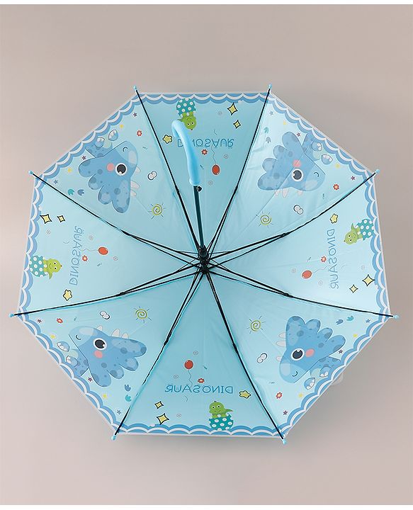 Babyhug Free Size Umbrella with Dino Print - Blue