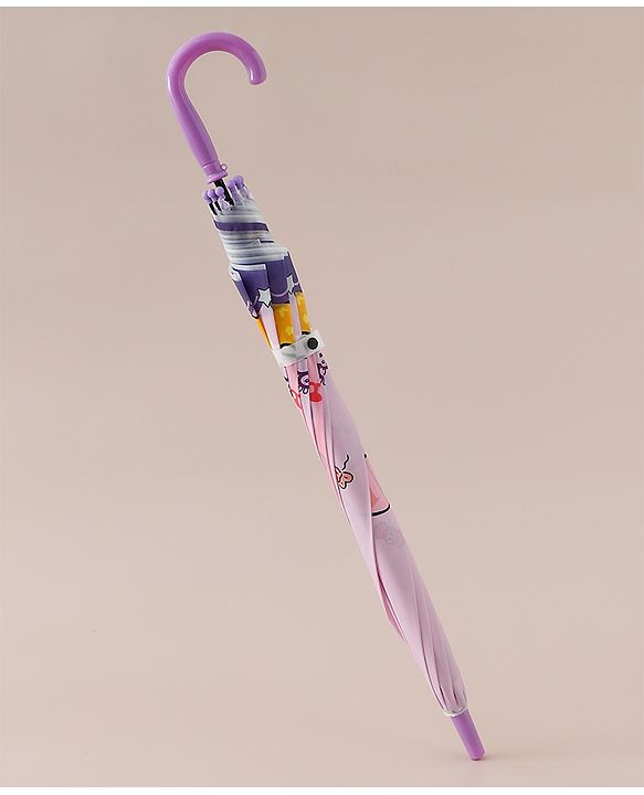 Babyhug Free Size Umbrella with Bunny Print - Purple