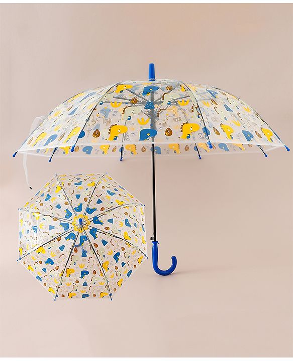 Babyhug  Free Size Umbrella with Dino Print - Blue