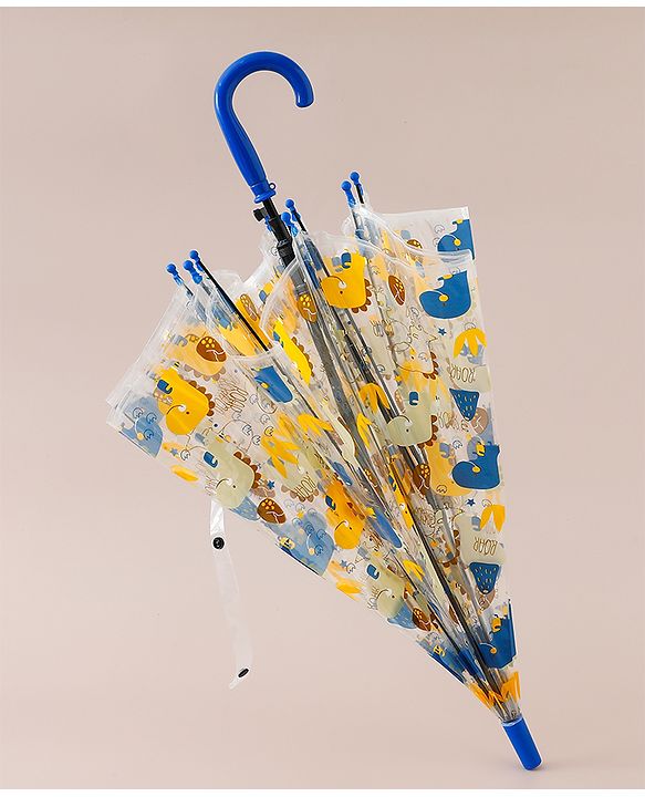 Babyhug  Free Size Umbrella with Dino Print - Blue