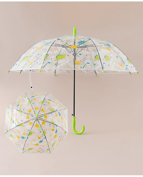 Babyhug Umbrella For Kids With Dino Print Pack of 1 - Green