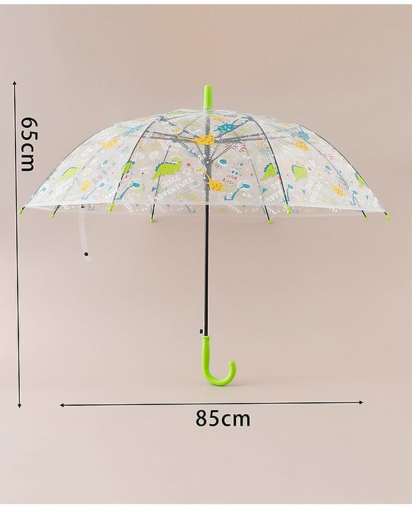 Babyhug Umbrella For Kids With Dino Print Pack of 1 - Green