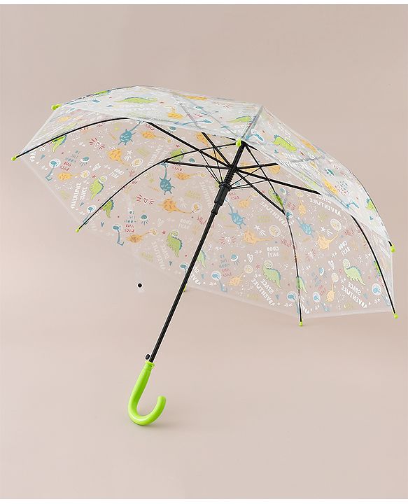 Babyhug Umbrella For Kids With Dino Print Pack of 1 - Green