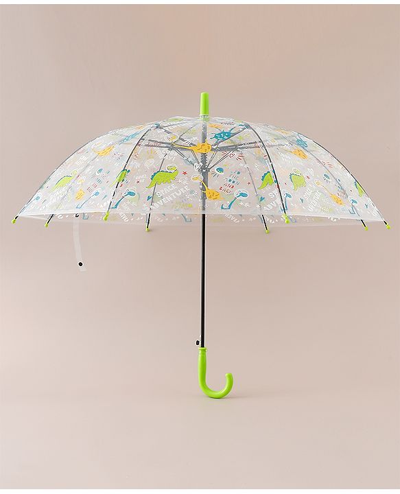 Babyhug Umbrella For Kids With Dino Print Pack of 1 - Green