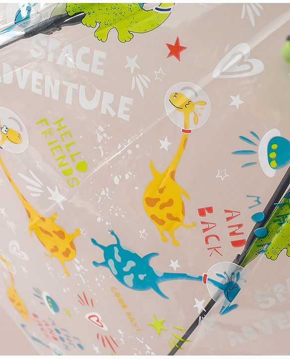 Babyhug Umbrella For Kids With Dino Print Pack of 1 - Green