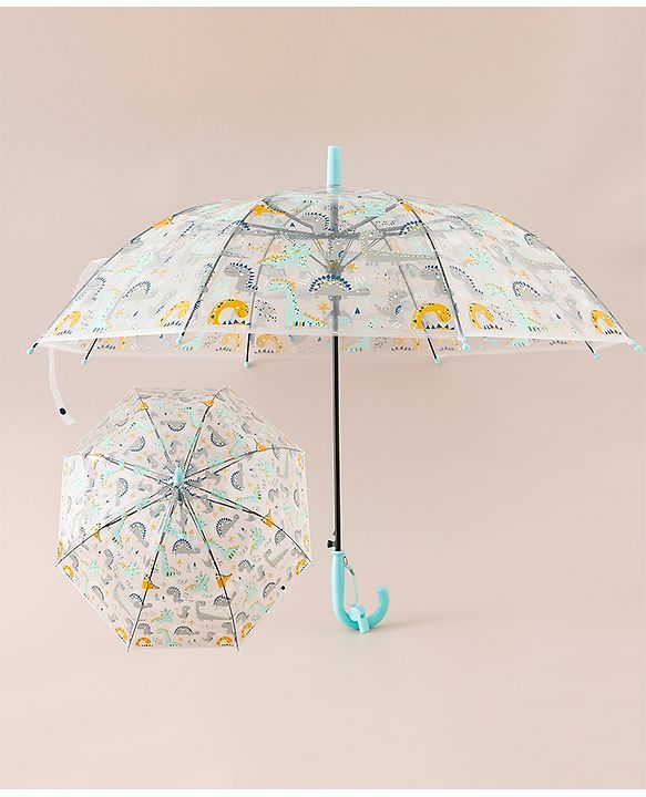 Babyhug  Free Size Umbrella with Dino Print - Light Blue