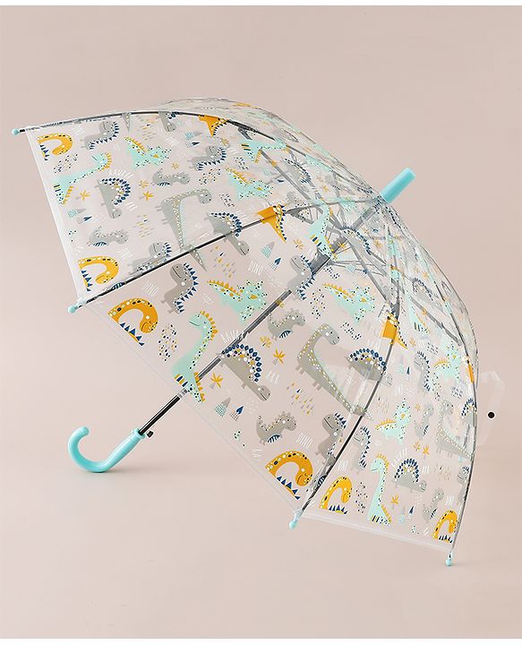 Babyhug  Free Size Umbrella with Dino Print - Light Blue