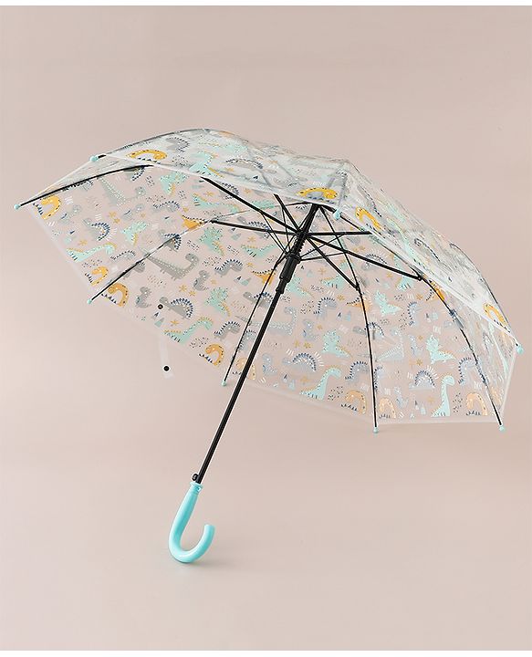 Babyhug  Free Size Umbrella with Dino Print - Light Blue