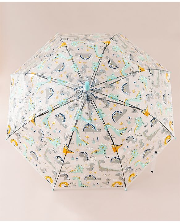 Babyhug  Free Size Umbrella with Dino Print - Light Blue