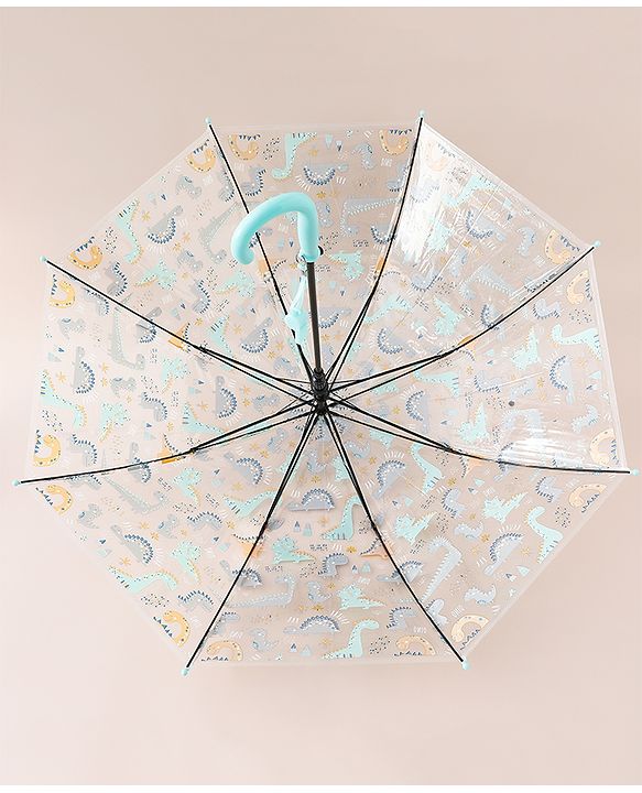 Babyhug  Free Size Umbrella with Dino Print - Light Blue