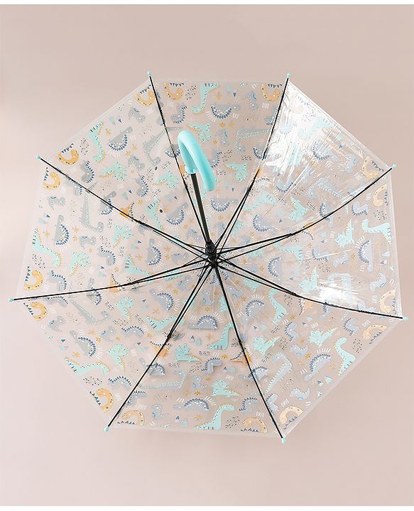 Babyhug  Free Size Umbrella with Dino Print - Light Blue