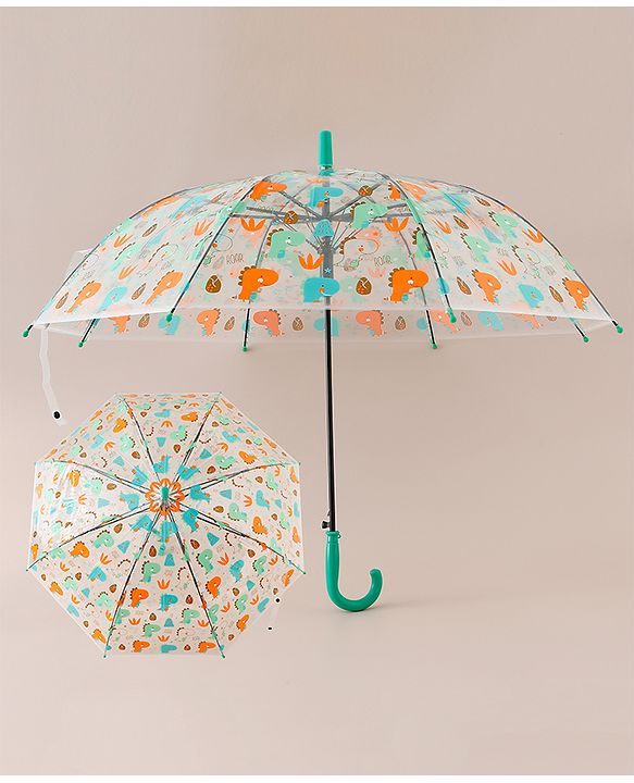 Babyhug Free Size Dino Printed Umbrella - Green