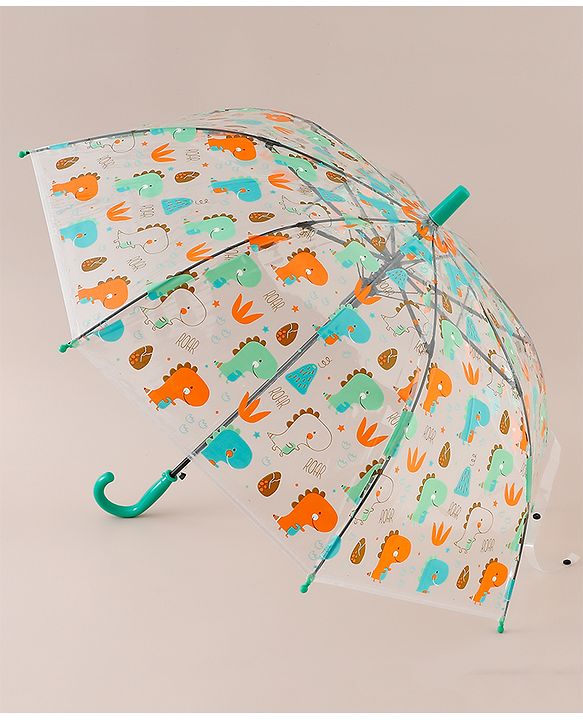 Babyhug Free Size Dino Printed Umbrella - Green