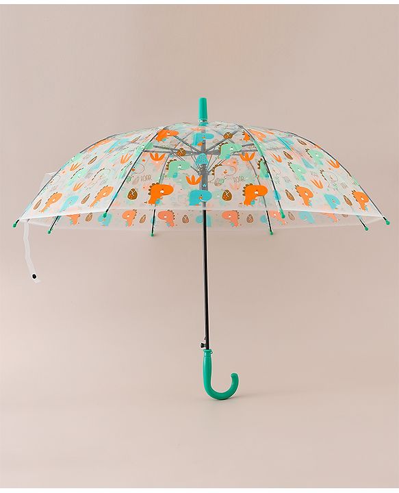 Babyhug Free Size Dino Printed Umbrella - Green