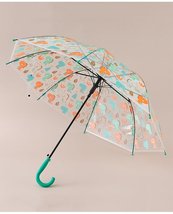 Babyhug Free Size Dino Printed Umbrella - Green