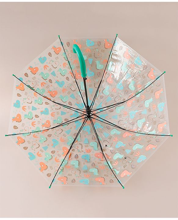 Babyhug Free Size Dino Printed Umbrella - Green