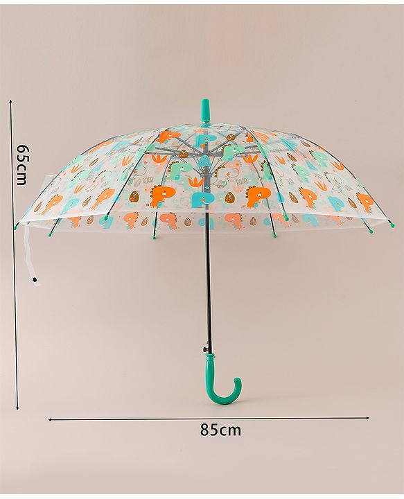 Babyhug Free Size Dino Printed Umbrella - Green