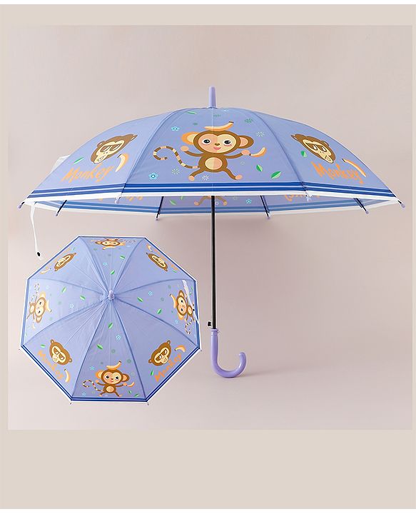Babyhug Free Size Monkey Printed Umbrella - Purple