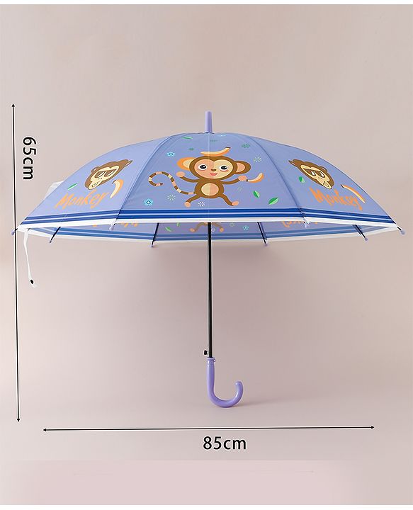 Babyhug Free Size Monkey Printed Umbrella - Purple