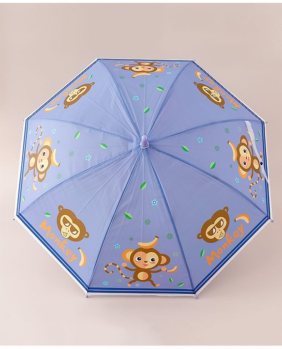 Babyhug Free Size Monkey Printed Umbrella - Purple