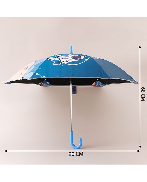 Pine Kids Free Size Space Theme Printed Umbrella - Blue
