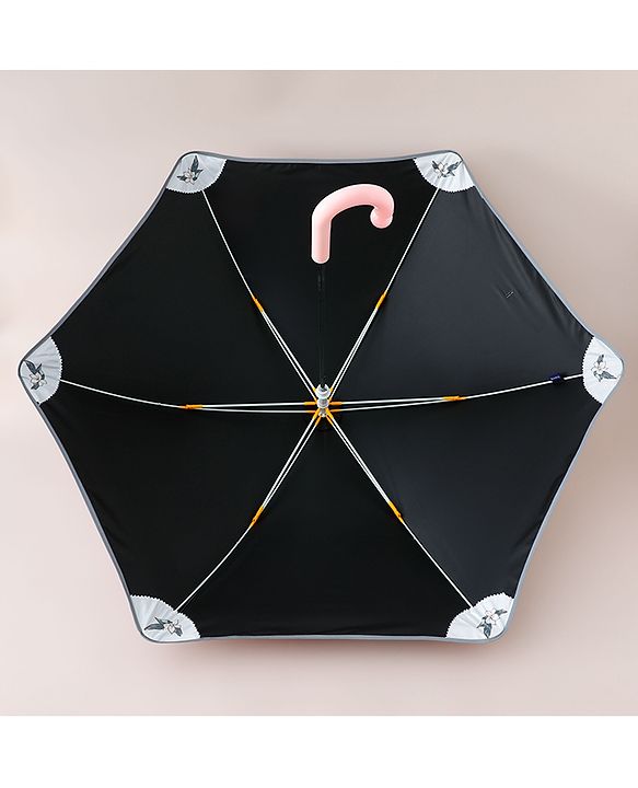 Pine Kids Umbrella With Floral Print - Pink & White