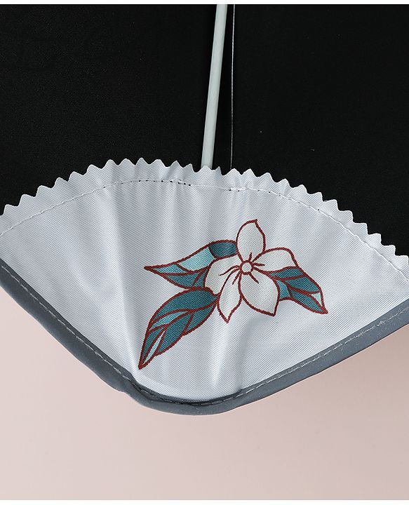 Pine Kids Umbrella With Floral Print - Pink & White