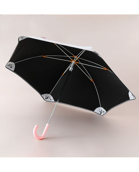 Pine Kids Umbrella With Floral Print - Pink & White