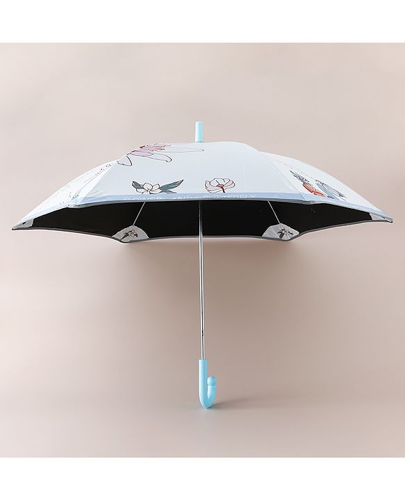 Pine Kids Free Size Floral Printed Umbrella - Light Blue