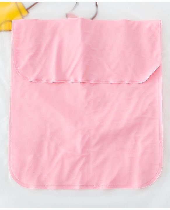 Babyhug Full Sleeves Raincoat With Unicorn Print - Pink