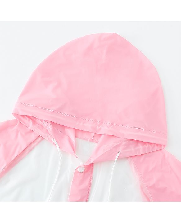 Babyhug Full Sleeves Raincoat With Unicorn Print - Pink