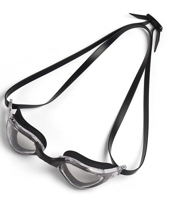 Pine Kids Swimming Goggles and Cap Set with Adjustable Fit- Black & White