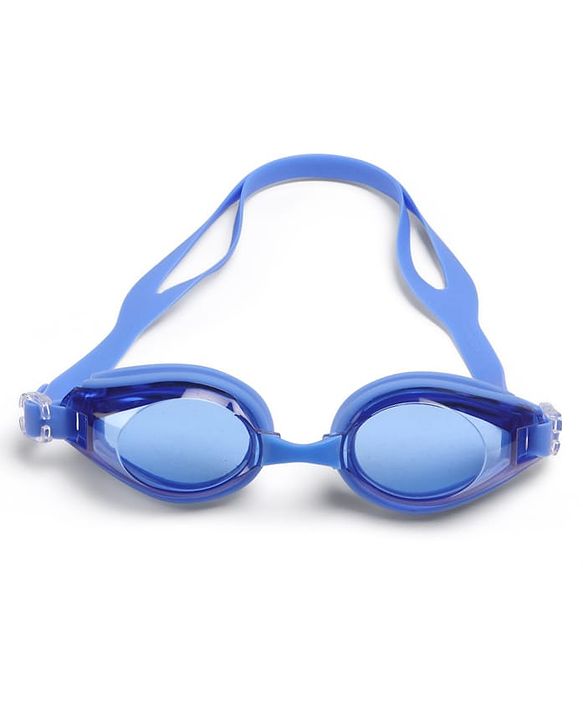 Babyhug Swimming Goggles and Cap Set with Adjustable Fit- Blue