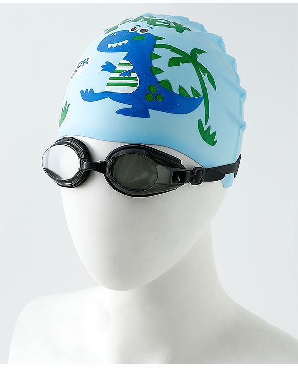 Babyhug Free Size Swimming Set Dinosaur - Light Blue