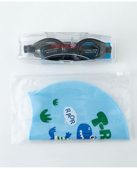 Babyhug Free Size Swimming Set Dinosaur - Light Blue