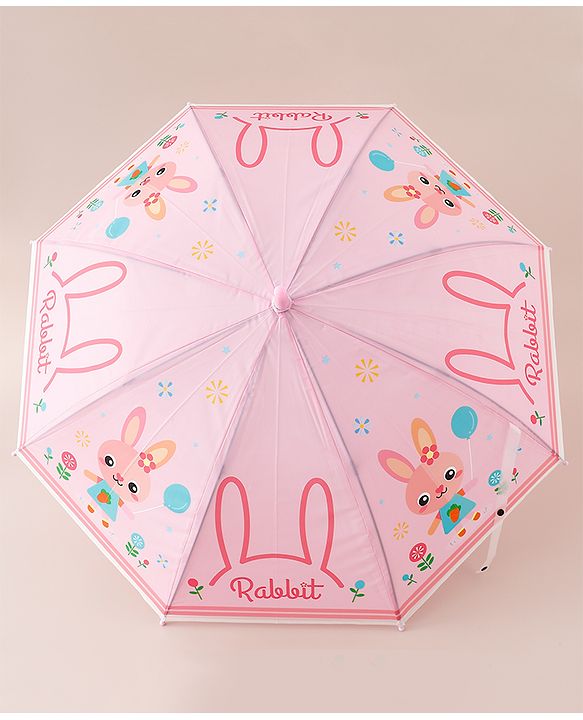 Babyhug Free Size Bunny Printed Umbrella - Pink