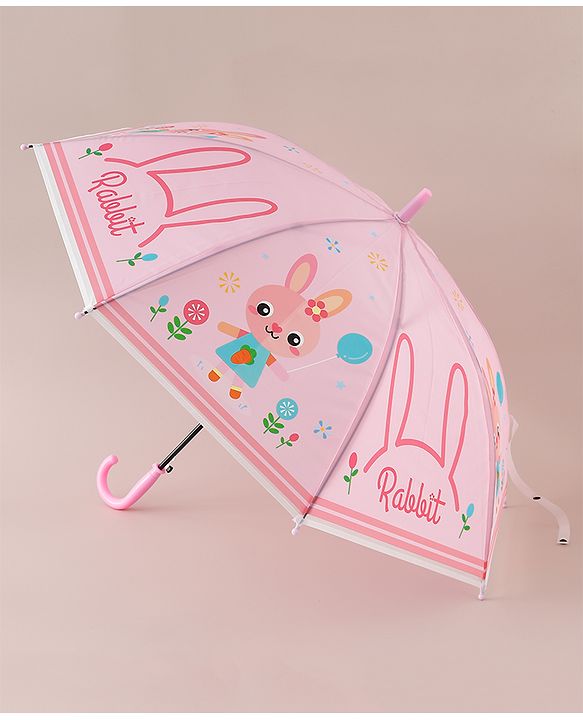 Babyhug Free Size Bunny Printed Umbrella - Pink