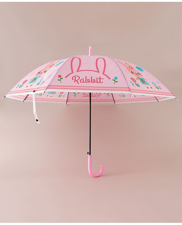 Babyhug Free Size Bunny Printed Umbrella - Pink