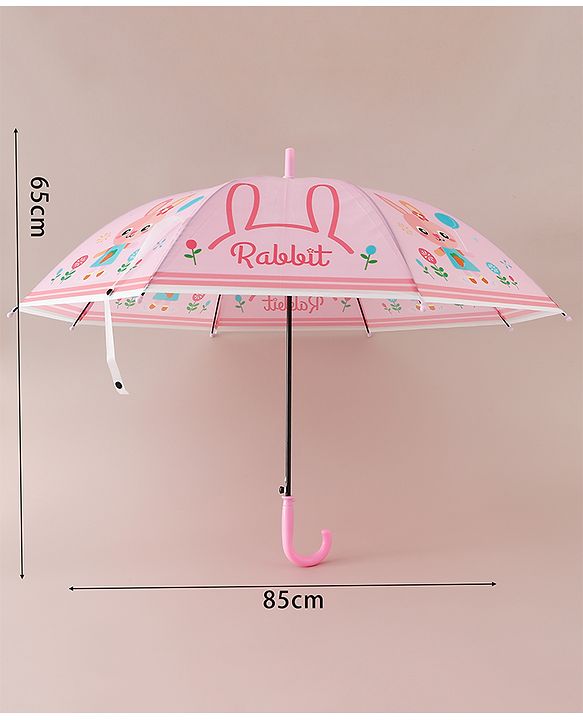 Babyhug Free Size Bunny Printed Umbrella - Pink