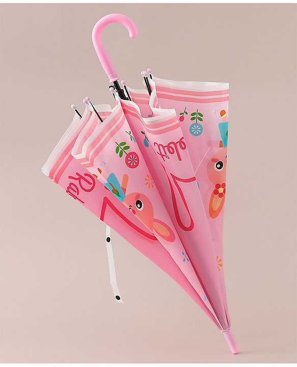 Babyhug Free Size Bunny Printed Umbrella - Pink