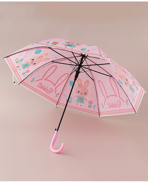 Babyhug Free Size Bunny Printed Umbrella - Pink